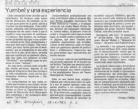 Yumbel y una experiencia