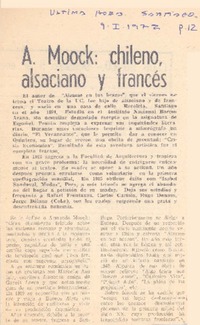 A. Moock, chileno, alsaciano y francés.