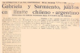 Gabriela y Sarmiento, juntos en límite chileno-argentino.