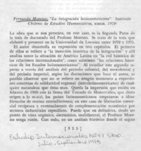 La integración latinoamericana