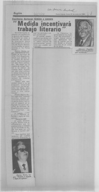 Medida incentivará trabajo literario.