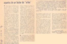 Apuntes de un lector de "Orfeo"