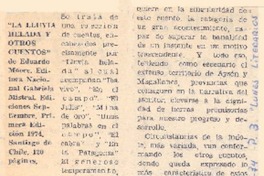 La lluvia helada y otros cuentos"