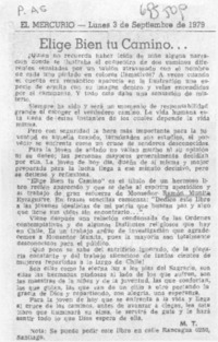 Elige bien tu camino...