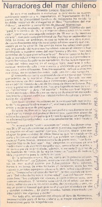 Narradores del mar chileno