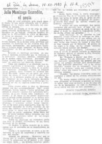 Julio Munizaga Ossandón, el poeta