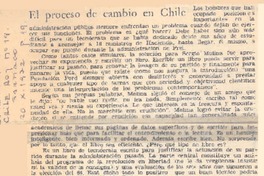 El proceso de cambio en Chile