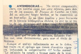 Antimemorias.