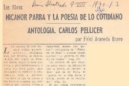 Nicanor Parra y la poesía de lo cotidiano
