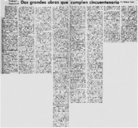 Dos grandes obras que cumplen cincuentenario