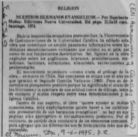 Nuestros hermanos evangélicos