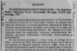 Nuestros hermanos evangélicos
