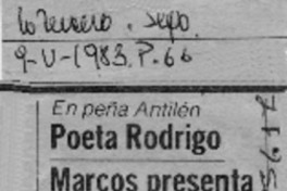 Rodrigo Marcos presenta nuevos versos
