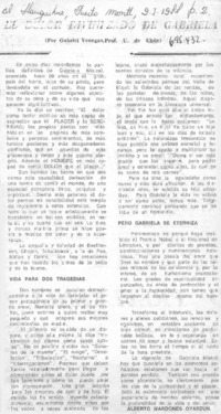 Homenaje de "Orfeo" a Gabriela Mistral