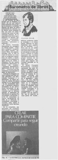 Crear para compartir, compartir para seguir creando