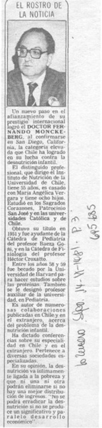 Doctor Fernando Monckeberg.