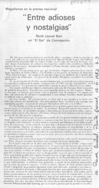 Entre adioses y nostalgias