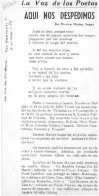 Aquí nos despedimos.