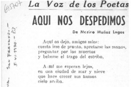 Aquí nos despedimos.