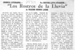 Los rostros de la lluvia