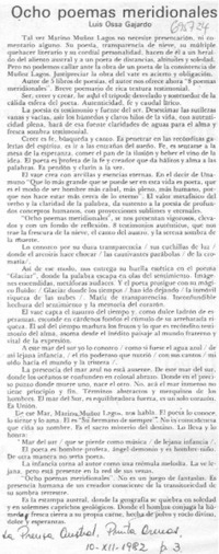 Ocho poemas meridionales