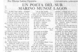 Un poeta del sur Marino Muñoz Lagos