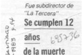 Se cumplen 12 años de la muerte de Tito Mundt.