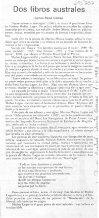 Dos libros australes