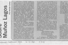 Precisiones sobre Muñoz Lagos