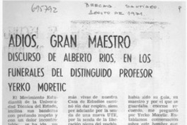 Adiós, gran maestro.