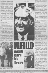 Murillo: navegante solitario de la literatura : [Entrevista]