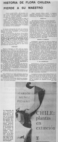 Historia de flora chilena pierde a su maestro