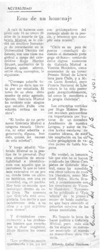 Del "Cantar" a la "Obra Gruesa"