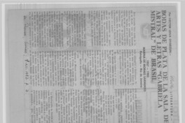 Bodas de plata de la sala de artes y letras "Gabriela Mistral" de Brasil