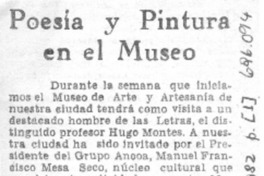 Poesía y pintura en el museo.