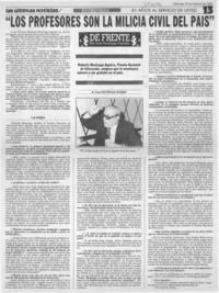 "Los profesores son la milicia civil del país" : [entrevista]