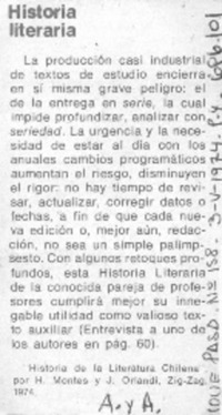 Historia literaria.