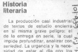 Historia literaria.