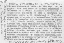 Teoría y práctica de la traducción.
