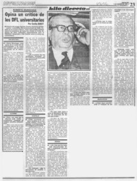 Opina un crítico de los DFL universitarios : [entrevista]