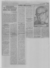 "Hay incoherencia en las normas para educación" : [entrevista]