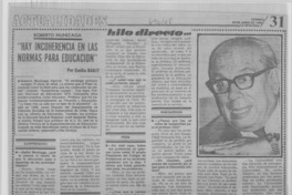 "Hay incoherencia en las normas para educación" : [entrevista]