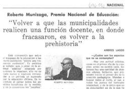"Volver a que las municipalidades realicen una función docente, en donde fracasaron, es volver a la prehistoria" : [entrevista]