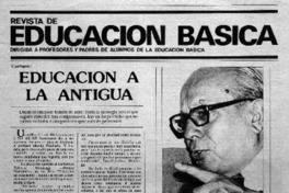 Educación a la antigua.
