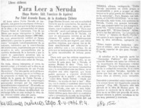 Para leer a Neruda