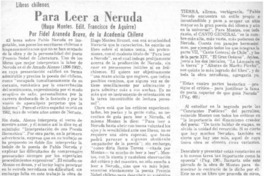Para leer a Neruda