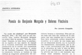 Poesía de Benjamín Morgado y Dolores Pincheira