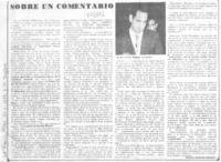 Sobre un comentario