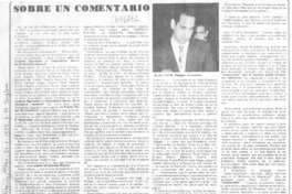 Sobre un comentario