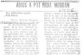 Adiós a Patricia Morgan